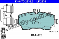 Sada brzdových destiček ATE 13.0470-2833 (AT LD2833)