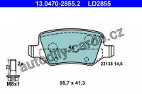 Sada brzdových destiček ATE 13.0470-2855 (AT LD2855)