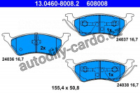 Sada brzdových destiček ATE 13.0460-8008 (AT 608008) - CHRYSLER