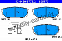 Sada brzdových destiček ATE 13.0460-5773 (AT 605773)