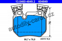 Sada brzdových destiček ATE 13.0460-4849 (AT 604849) - BMW