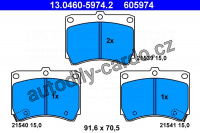 Sada brzdových destiček ATE 13.0460-5974 (AT 605974) - MAZDA
