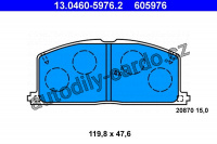 Sada brzdových destiček ATE 13.0460-5976 (AT 605976) - TOYOTA