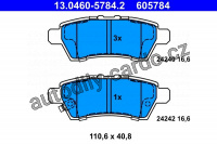 Sada brzdových destiček ATE 13.0460-5784 (AT 605784)