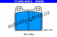 Sada brzdových destiček ATE 13.0460-4048 (AT 604048) - PORSCHE
