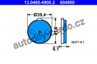 Sada brzdových destiček ATE 13.0460-4900 (AT 604900) - CITROËN