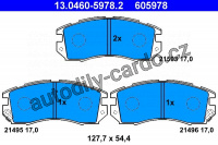 Sada brzdových destiček ATE 13.0460-5978 (AT 605978) - SUBARU