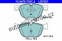Sada brzdových destiček ATE Ceramic 13.0470-7231 (AT LD7231)