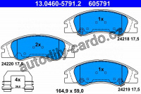 Sada brzdových destiček ATE 13.0460-5791 (AT 605791)