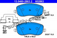 Sada brzdových destiček ATE 13.0460-2863 (AT 602863)