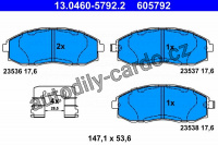 Sada brzdových destiček ATE 13.0460-5792 (AT 605792)