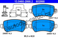 Sada brzdových destiček ATE 13.0460-2868 (AT 602868) - KIA, OPEL Sada brzdových destiček ATE 13.0460-2868 (AT 602868) - KIA, OPEL