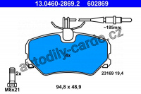 Sada brzdových destiček ATE 13.0460-2869 (AT 602869) - PEUGEOT