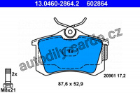 Sada brzdových destiček ATE 13.0460-2864 (AT 602864) - SEAT, VW