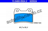 Sada brzdových destiček ATE 13.0460-5924 (AT 605924) - KIA