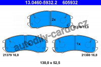 Sada brzdových destiček ATE 13.0460-5932 (AT 605932) - MAZDA