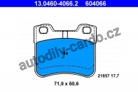 Sada brzdových destiček ATE 13.0460-4066 (AT 604066) - CITROËN, PEUGEOT