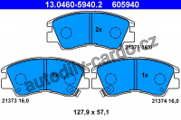 Sada brzdových destiček ATE 13.0460-5940 (AT 605940) - MITSUBISHI