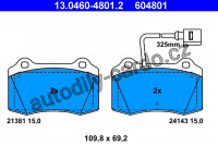 Sada brzdových destiček ATE 13.0460-4801 (AT 604801) - SEAT