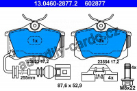Sada brzdových destiček ATE 13.0460-2877 (AT 602877) - SEAT, VW