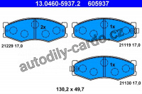 Sada brzdových destiček ATE 13.0460-5937 (AT 605937) - NISSAN