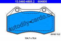 Sada brzdových destiček ATE 13.0460-4805 (AT 604805) - RENAULT Sada brzdových destiček ATE 13.0460-4805 (AT 604805) - RENAULT