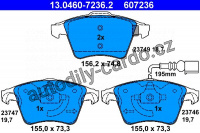 Sada brzdových destiček ATE 13.0460-7236 (AT 607236) - VW