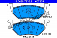 Sada brzdových destiček ATE 13.0460-7235 (AT 607235) - FORD, MAZDA