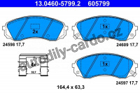 Sada brzdových destiček ATE 13.0460-5799 (AT 605799)