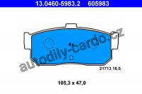 Sada brzdových destiček ATE 13.0460-5983 (AT 605983) - NISSAN