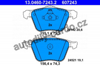 Sada brzdových destiček ATE 13.0460-7243 (AT 607243) - FORD, VOLVO Sada brzdových destiček ATE 13.0460-7243 (AT 607243) - FORD, VOLVO