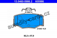 Sada brzdových destiček ATE 13.0460-5986 (AT 605986) - NISSAN
