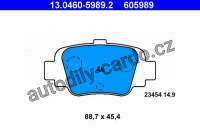 Sada brzdových destiček ATE 13.0460-5989 (AT 605989) - NISSAN