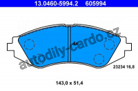 Sada brzdových destiček ATE 13.0460-5994 (AT 605994) - DAEWOO