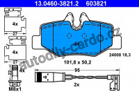 Sada brzdových destiček ATE 13.0460-3821 (AT 603821) - MERCEDES-BENZ