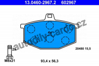Sada brzdových destiček ATE 13.0460-2967 (AT 602967) - RENAULT