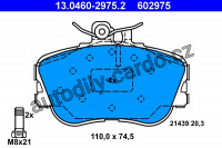 Sada brzdových destiček ATE 13.0460-2975 (AT 602975) - MERCEDES-BENZ