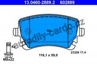 Sada brzdových destiček ATE 13.0460-2889 (AT 602889) - AUDI