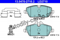 Sada brzdových destiček ATE 13.0470-2710 (AT 702710)