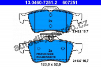 Sada brzdových destiček ATE 13.0460-7251 (AT 607251) - RENAULT