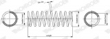 Pružina tlumiče pérování MONROE (MOSP3271, MO SP3271), zadní  - LAND ROVER 90/110