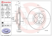 Brzdový kotouč BREMBO 09.C522.11 - VOLVO