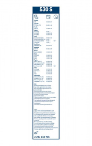 Sada stěračů BOSCH (BO 3397118401) - 530mm + 530mm