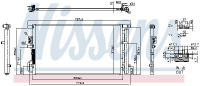 Kondenzátor, klimatizace NISSENS 940939