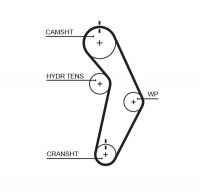 Rozvodový řemen GATES (GT T245) - CHRYSLER, DODGE