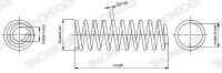 Pružina tlumiče pérování MONROE (MOSP2090, MO SP2090), přední  - VW BORA (98-) 1.4