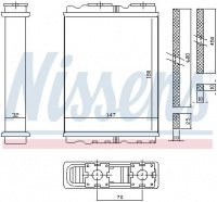 Výměník tepla NISSENS 72050