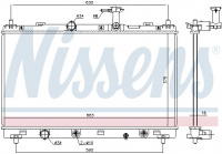 Chladič motoru NISSENS 606147 Chladič motoru NISSENS 606147