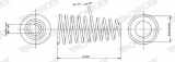 Pružina tlumiče pérování MONROE (MOSP3743, MO SP3743), zadní