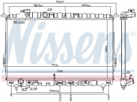 Chladič motoru NISSENS 67028 Chladič motoru NISSENS 67028